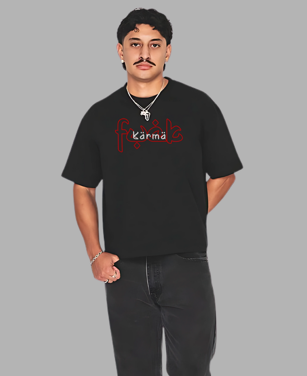 BLACK KARMA DIMENSIONS  OVERSIZED TSHIRT